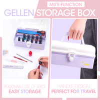 Gellen Gel Nail Polish Starter Kit with UV Lamp, 10 Colors Nudes Pink Peach Gel Polish with 36W Nail Lamp Top & Base Coat Nail Tools Manicure Set & Storage Box, All-In-One Gel Nail Polish Kit
