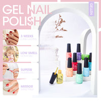 Gellen Gel Nail Polish Starter Kit with UV Lamp, 10 Colors Nudes Pink Brown Gel Polish with 36W Nail Lamp Top & Base Coat Nail Tools Manicure Set & Storage Box, All-In-One Gel Nail Polish Kit