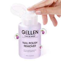 Gellen Nail Polish Remover, 180ML Non Acetone Gentle Nail Polish Remover for Regular Nail Polish, Wine Scent Nail Polish Remover with Easy Push-down Pump, 6.34 fl oz