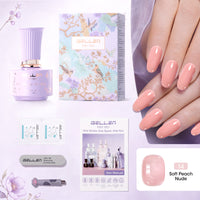 Gellen One Step Cat Eye Gel Nail Polish, 5-in-1 Magnetic Gel Polish Set, UV Lamp Needed Cured, No Base Top Needed, DIY Manicure for Women Beginners, 14 Sheer Soft Peach Nude
