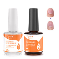 Candy Lover Nail Dehydrator and Primer Set, 15ML Hema-free Air Dry Nails Prep Dehydrate & Acid-free Bond Primer System Kit for Long Lasting Gel Nail Polish Acrylic Press-ons Nail Art Supplies