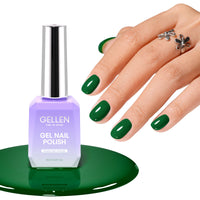 Gellen Gel Nail Polish, 18ml Dark Emerald Green Nail Polish Soak off UV LED Nail Gel Polish Nail Art Manicure Salon at Home DIY Gel, Valentine Gifts for Women Girls