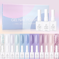 Perfect Summer Gel Nail Polish Set, 12 Colors Pastel Gel Polish, All-season Soak Off Gel Nail Kit, At-home Salon Lavender Gel Polish Set, Nail Gifts for Women Girls