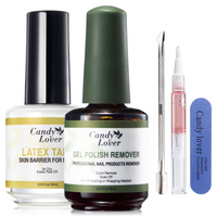 Candy Lover Gel Nail Polish Remover Kit, Non Acetone Nail Polish Gel Remover, Liquid Latex for Nails, No Irritating, No Soaking or Wrapping