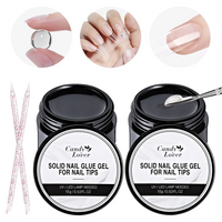 Candy Lover Solid Nail Glue Gel 2Pcs with Acrylic Sticks