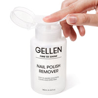 Gellen Nail Polish Remover, 180ML Non Acetone Gentle Nail Polish Remover for Regular Nail Polish, Unscented Nail Polish Remover with Easy Push-down Pump, 6.34 fl oz