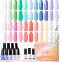 Candy Lover Gel Nail Polish Kit, 22 Colors Gel Polish with Top Coat Base Coat Matte Coat, UV Gel Nail Polish Set for Girls Women Holiday Gift