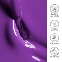 Gellen Gel Nail Polish, 18ml Purple Nail Polish Soak Off UV LED Nail Gel Polish Nail Art Manicure Salon at Home DIY Gel, Christmas Gifts for Women Girls