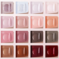 Gellen Gel Nail Polish Kit, 16 Colors Gel Polish Nudes Pink Red Brown Soak Off Nail Gel Polish Set with Top and Base Coat, UV Nail Gel DIY Salon Nail Art Valentine Gift for Women