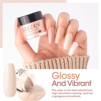 Gellen Dip Powder Nail Kit, 12 Colors Nudes Pink Brown Grey Dip Nail Powder Kit with Dust Brush and Nail File, Nail Art Fall Nudes Series Dip Powder Set