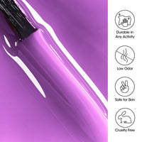 Gellen Jelly Gel Nail Polish, 18ML Sheer Bright Purple Gel Polish UV Light Soak off Translucent Nail Polish Salon Manicure DIY Nail Art, Christmas Gifts for Women Girls