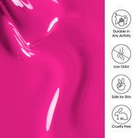 Gellen Gel Nail Polish, 18ml Hot Pink Nail Polish Soak Off UV LED Nail Gel Polish Nail Art Manicure Salon at Home DIY Gel, Christmas Gifts for Women Girls