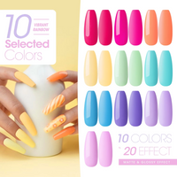 Gellen Gel Nail Polish Starter Kit with UV Lamp, 10 Colors Vibrant Rainbow Gel Polish with 36W Nail Lamp, All-In-One Gel Nail Polish Kit, Top Base Coat Nail Tools Manicure Set & Storage Box