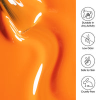 Gellen Gel Nail Polish, 18ml Orange Nail Polish Soak Off UV LED Nail Gel Polish Nail Art Manicure Salon at Home DIY Gel, Christmas Gifts for Women Girls