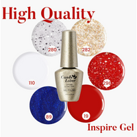 Candy Lover Gel Nail Polish Set, 6 Colors Gel Polish, Red White Blue Gloden Sparkle Glitter Gel Nail Colors, UV Nail Polish