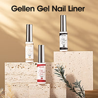 Gellen Gel Liner Nail Polish, 6 Colors Black White Red Nail Art Gel Nail Polish Set, Gel Polish Soak Off UV Cure Gel Built Thin Nail Brush Christmas Gifts for Women