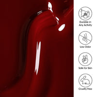 Gellen Gel Nail Polish, 18ml Burgundy Red Nail Polish Soak Off UV LED Nail Gel Polish Nail Art Manicure Salon at Home DIY Gel, Christmas Gifts for Women Girls