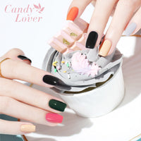 Candy Lover Gel Nail Polish, 6 Classic Red Blue White Gel Polish with 6 Nail Swatch Sticks, Quick Dry Long Lasting UV Gel Nail Polish