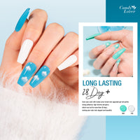Candy Lover Nail Gel Polish, 6 Colors Water Ripple Blue Gel Polish Set, Soak Off UV LED Needed Nail Gel Set, Nail Art Gift for Women DIY Manicure