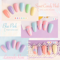 Gellen Gel Nail Polish Starter Kit, Gel Polish 6 Colors Sweet Candy with UV Light, Soak Off Nail Gel Polish Set with Base Top Coat Manicure Tools, Nail Art Gift for Girls