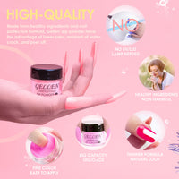 Gellen Dip Powder Nail Kit, 24 Colors Nude Pink Purple Blue Glitter Dip Nail Powder Kit, Nail Art All Season Series Dip Powder Set DIY Salon Home Gift for Women