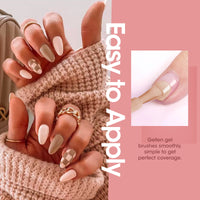 Gellen Gel Nail Polish Kit, 16 Colors Gel Polish Nudes Pink Red Brown Soak Off Nail Gel Polish Set with Top and Base Coat, UV Nail Gel DIY Salon Nail Art Valentine Gift for Women