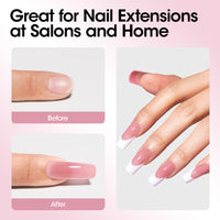 Gellen Poly Gel Nail Extension Gel, 60g Pink Nude Builder Nail Gel Long Lasting Trendy Nail Art Design for Salon Manicure Beginner Easy DIY