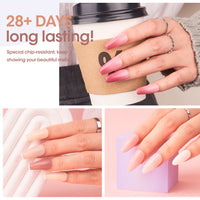 Gellen Dip Powder Nail Kit, 12 Colors Nudes Pink Brown Grey Dip Nail Powder Kit with Dust Brush and Nail File, Nail Art Fall Nudes Series Dip Powder Set
