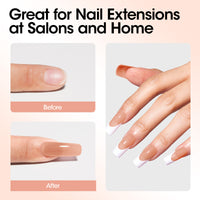 Gellen Poly Gel Nail Extension Gel, 60g Natural Nude Builder Nail Gel Long Lasting Trendy Nail Art Design for Salon Manicure Beginner Easy DIY