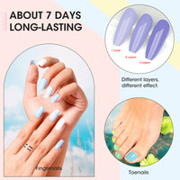 Nailshion Quick Air Dry Nail Polish Set, 16 Colors 10ML Macaron Nail Polish with Clear Base Top Coat and 35Pcs Remover Pads Spring Summer Regular Nail Lacquer Gift for Women Girls