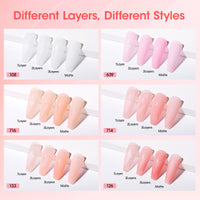 Gellen Jelly Gel Nail Polish, 6 Colors Sheer Milky White Pink Nude Gel Polish Set Translucent Neutral Soak off Nail Gel Kit for Women Nail Art Home Diy Manicure