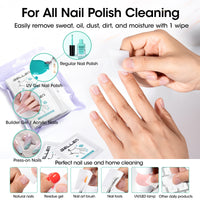Gellen Nail Prep Kit, Professional Manicure Tools Set with 50PCS Nail Cleanser Pads, Cuticle Oil & Softener Pen, Ceramic Cuticle Pusher, Nail File, Buffer Block, Clipper & Nail Care Supplies