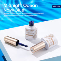 Gellen White Gel Nail Polish and Shimmer Blue Gel Polish, 10ml Sparkle Silver Nail Polish Soak Off No Wipe UV Gel for Nail Art Salon Manicure DIY, Christmas Gifts for Women