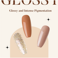Candy Lover Gel Nail Polish Set, 6 Colors Nudes Dark Golden Glitters Gel Polish, UV LED Nail Polish Gel, Nail Art Kit Gel Polish Gifts for Women Girls