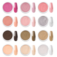 Candy Lover Dip Powder Nail Dip Powder Set, 12 Nail Dip Colors, Manicure Nail Art Dipping Powder Kit Creme Brulee Collection Nudes Pink Brown Nails Set