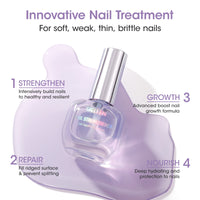 Gellen 15ml Nail Strengthener, Air Dry Clear Finish Nail Growth Strengthener for Thin Weak and Damaged Nails Repair Solution with Protein Keratin Calcium Nourish Nail Care Treatment, Lavender Scented