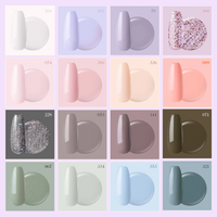 Candy Lover Gel Nail Polish Kit with Top Base Coats Matte Coat, Natural Quick Dry Long-Lasting Gel Nails, 16 Colors Modern Cool Collection Gel Nail Polish Set Gift