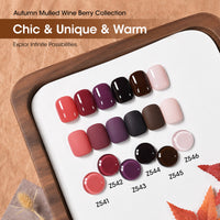 Gellen Quick Dry Nail Polish, 6Colors Wine Plum Dark Tone Gradient Collection Regular Nail Polish Set No UV Light Needed for Finger Toe & Fake Nails Home Salon DIY Nail Art