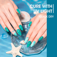 Candy Lover Nail Gel Polish, 6 Colors Water Ripple Blue Gel Polish Set, Soak Off UV LED Needed Nail Gel Set, Nail Art Gift for Women DIY Manicure