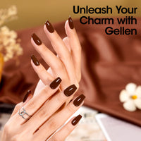 Gellen Gel Nail Polish, 18ml Brown Chocolate Nail Polish Soak Off UV LED Nail Gel Polish Nail Art Manicure Salon at Home DIY Gel, Christmas Gifts for Women Girls