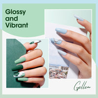 Gellen Green Gel Nail Polish, 6 Colors Sage Green Misty Gray Baby Blue Gel Polish Set Forest Green Lime Olive Soak Off Nail Gel Kit for Fall Winter Nail Art Home Diy Manicure