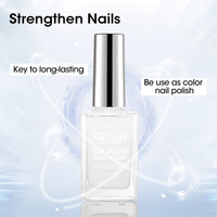Gellen Milky White Base Coat for Regular Nail Polish with Organic Calcium, Quick Air Dry Long Lasting No Wipe Glossy Nail Base Coat for Manicure Salon, Chip Resistant, No UV Light Needed, 15ml