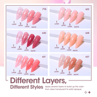 Gellen Jelly Gel Nail Polish Kit, 6 Colors Translucent Pink Sheer Nude Brown Starter Set, Gifts for Girls Women