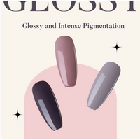 Candy Lover Gel Nail Polish Set, 6 Classic Elegant Nudes Grey White Pastel Colors Gel Polish, Soak Off Nail Polish, Gel Nail Art Gift Set for Women Girls