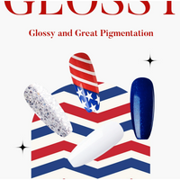 Candy Lover Gel Nail Polish Set, 6 Colors Gel Polish, Red White Blue Gloden Sparkle Glitter Gel Nail Colors, UV Nail Polish