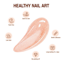 Candy Lover Poly Nail Gel, 3 Glitter Colors Poly Extension Nail Gel Set, Clear White Orange Pink Gel Extension Nail Kit