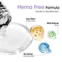 Gellen Hema-Free Gel Base and Top Coat Set, 2Pcs 20ML No Wipe Glossy Gel Top Coat, Clear UV Base Coat Gel Nail Polish, Soak Off Nail Lamp Gel Base Top Coat Nail Art Home Manicure