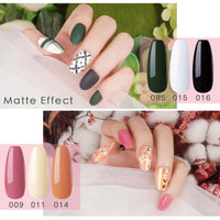 Candy Lover Gel Nail Polish, 6 Classic Red Blue White Gel Polish with 6 Nail Swatch Sticks, Quick Dry Long Lasting UV Gel Nail Polish