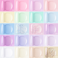 Perfect Summer Gel Nail Polish Kit, 20 Colors Gel Polish Macaron Soft Mist UV Nail Polish Gel Set with Glossy Base Top Coat Matte Coat, Manicure DIY Salon Nail Art Gift for Women Girls