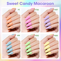 Gellen Nail Polish, Quick Air Dry 6 Colors Nail Lacquer Set Classic Macaron Trendy Nail Polish Kit for Nail Manicure DIY Art Home, No UV Light Needed, 0.33 oz Each Bottle
